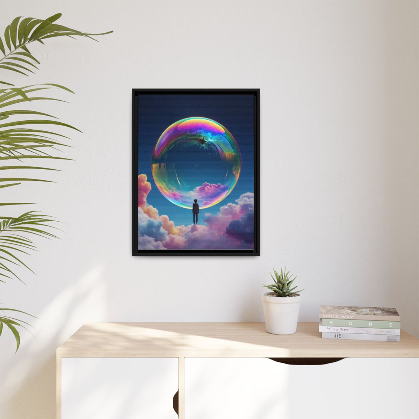 Bubble Watercolor Painting (Multi-color 18" x 24") Wall Art  Canvas