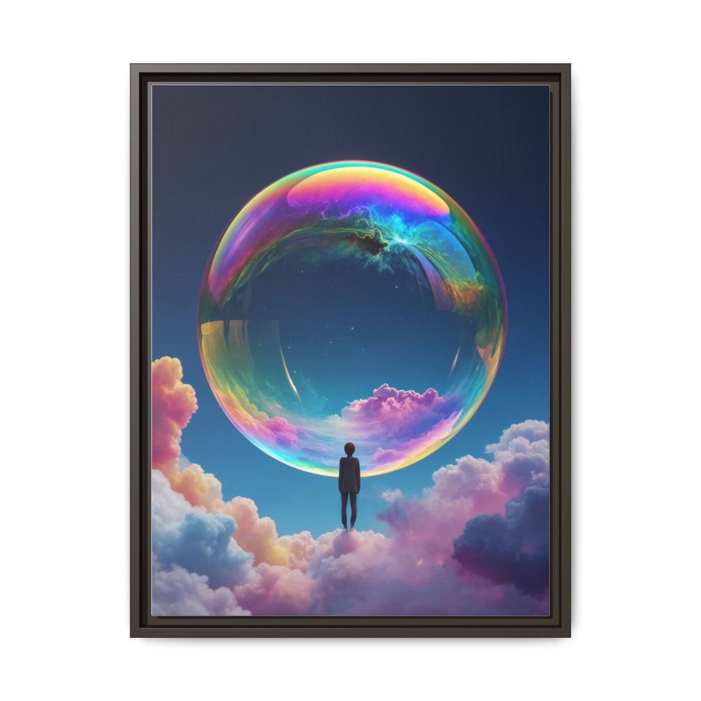 Bubble Watercolor Painting (Multi-color 18" x 24") Wall Art  Canvas