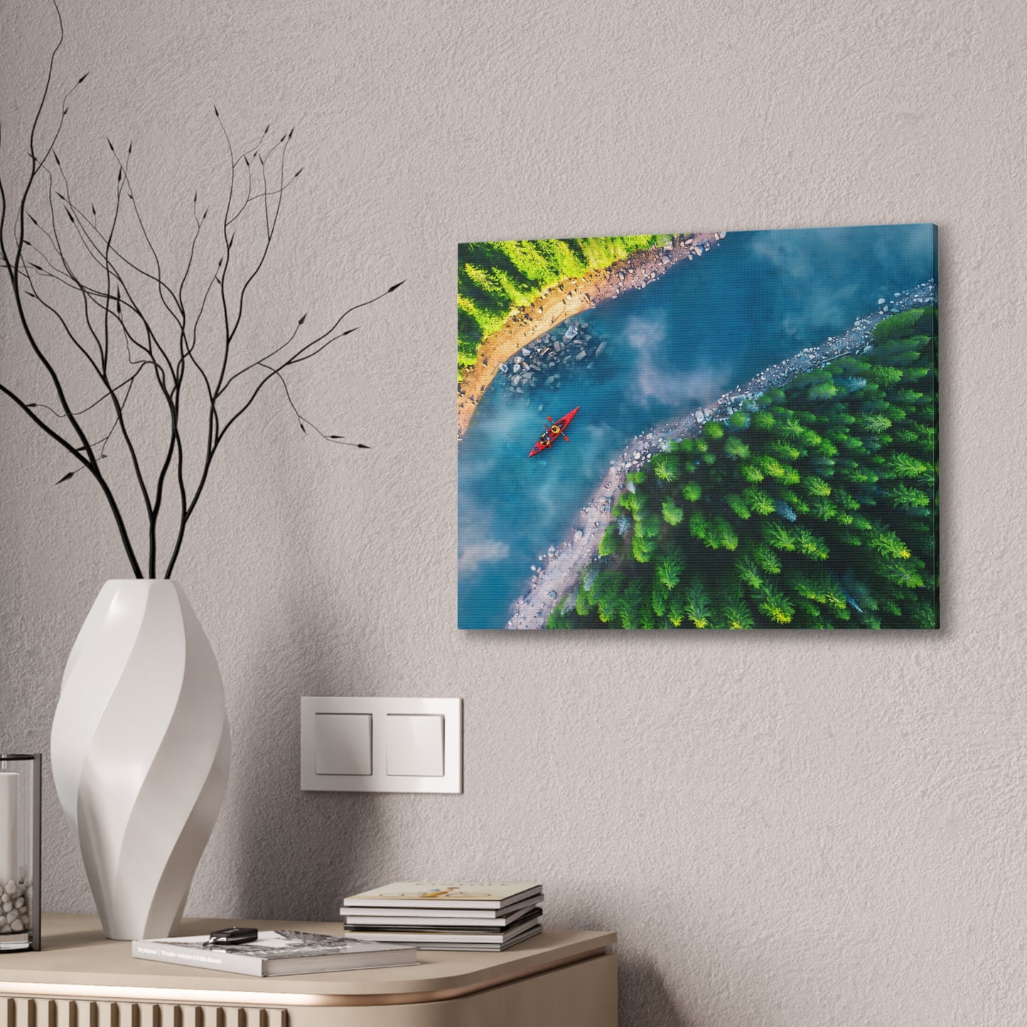 Luminous Foliage Wall Art Canvas Stretched