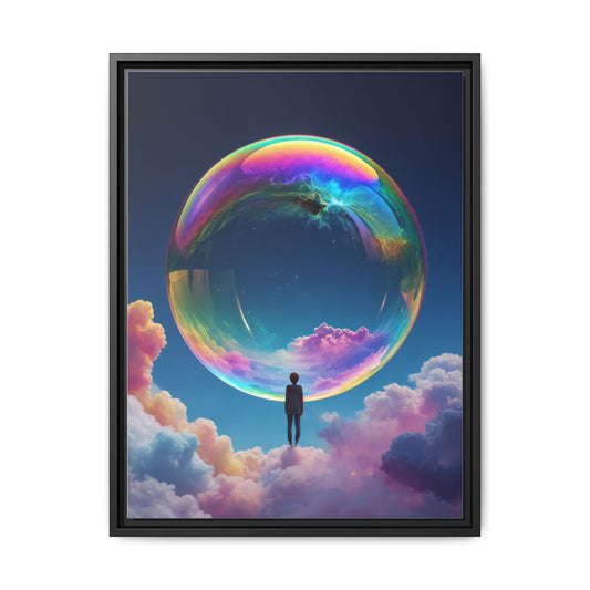 Bubble Watercolor Painting (Multi-color 18" x 24") Wall Art  Canvas