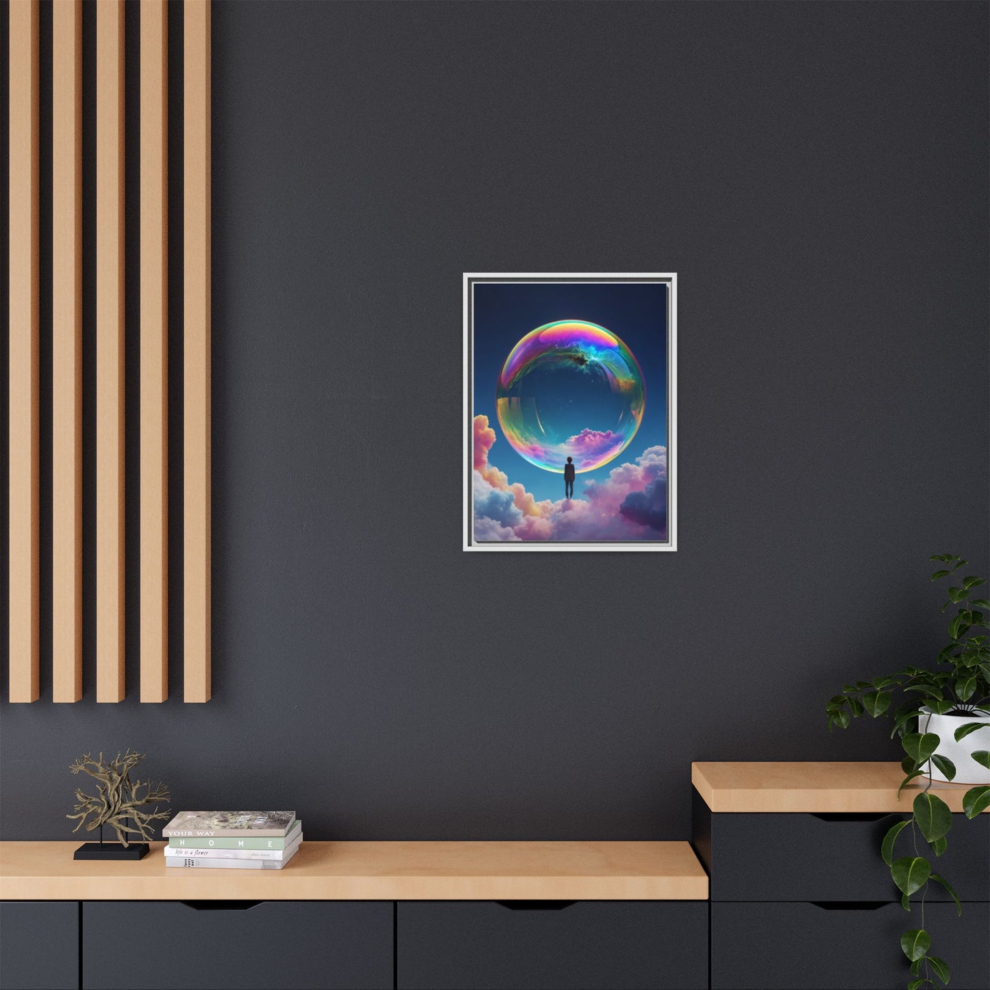 Bubble Watercolor Painting (Multi-color 18" x 24") Wall Art  Canvas