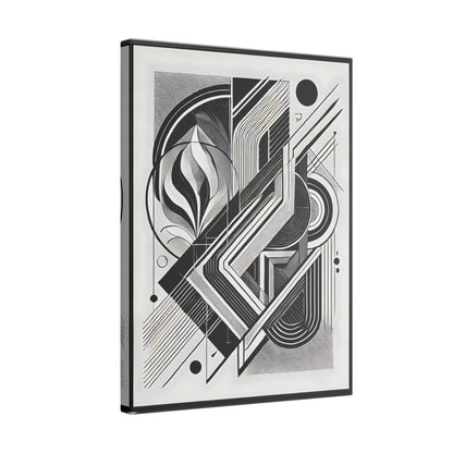 Intersecting Realities: Matte Canvas Black and White Wall Art(9''x12'')