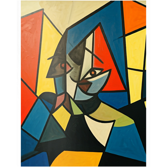 Fragments of Expression: A Metal Print Abstract Portrait