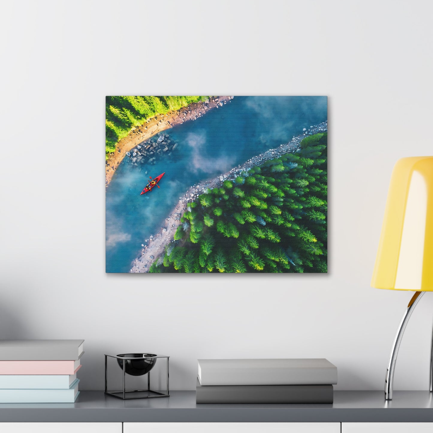 Luminous Foliage Wall Art Canvas Stretched