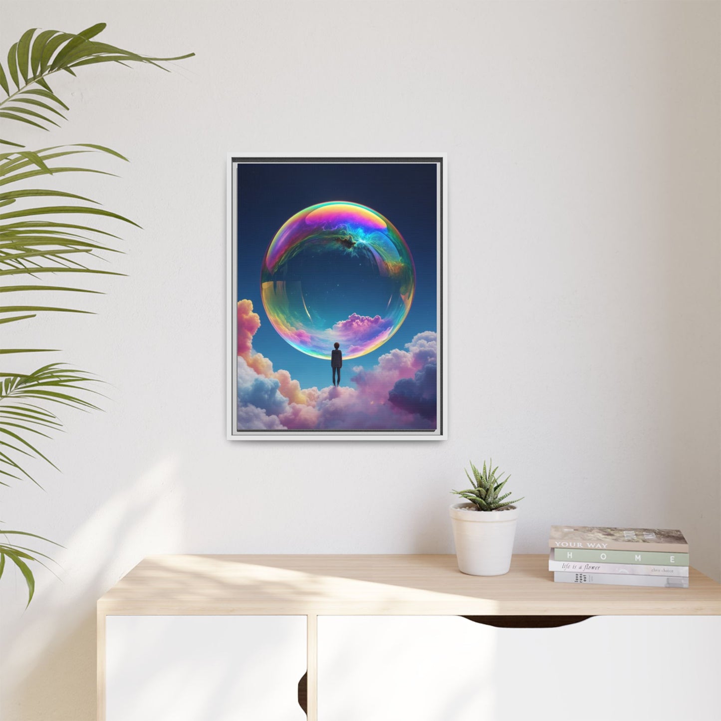 Bubble Watercolor Painting (Multi-color 18" x 24") Wall Art  Canvas